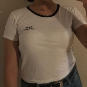 embroidered Kurt Cobain crop top